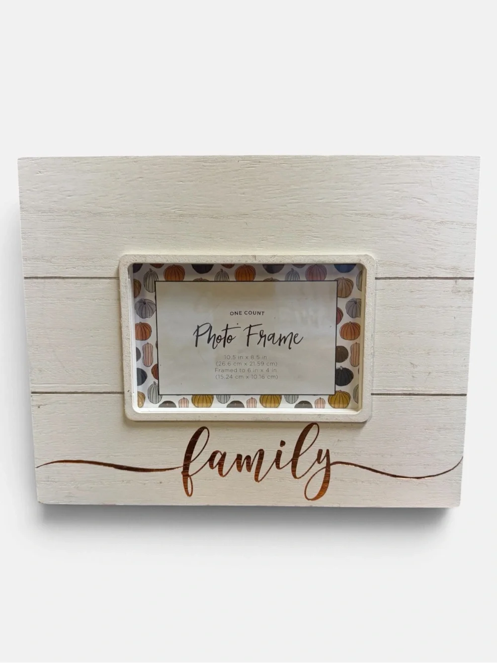Family Wood Look Photo Frame 6”x4” Photo Frame Size 10.5”x8.5”